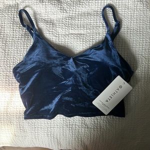 Athleta Elation V Neck Velvet Crop A-C cup